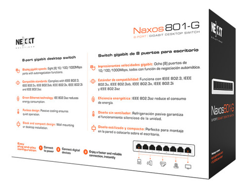 Switch De Escritorio Nexxt Solutions 8 Puertos Nsw-n801g