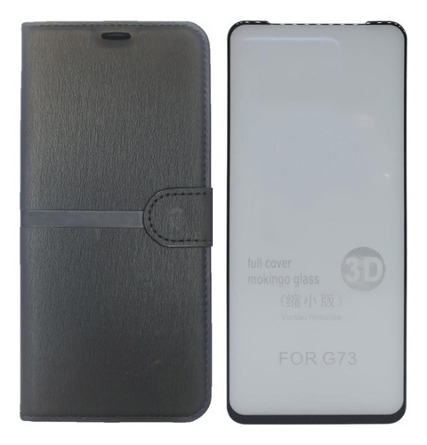 Kit de fundas tipo cartera compatible con la película 3D Motorola G73 +