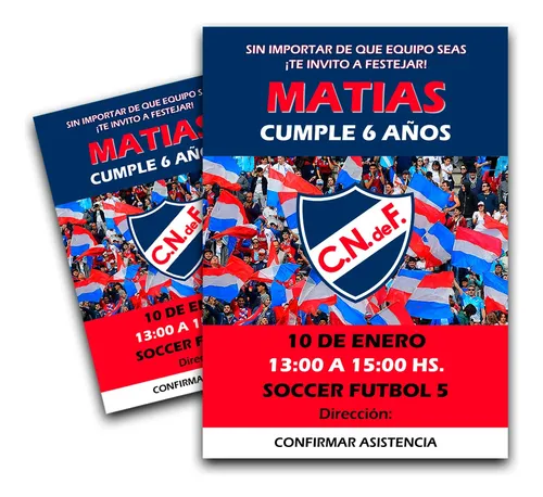 comprar Tarjeta De Cumpleaños Invitación Digital Nacional Fútbol Blanco