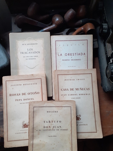 Lote 5 Libros:ibsen, Esquilo, Lenormand, Benavente Y Moliére