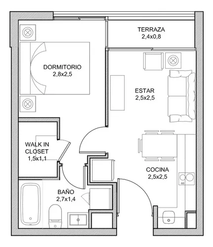 Edificio Carrera Capital Vista Norte Piso 7