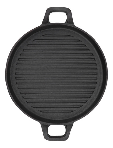 Plancha De Hierro Fundido Reversible De Doble Mango Acanalad