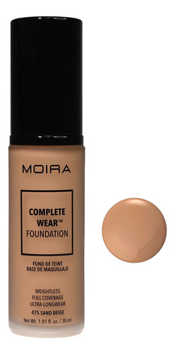 Base de maquillaje en cremoso Moira Maquillaje LĂquido tono 475 sand beige - 30mL 28.35g