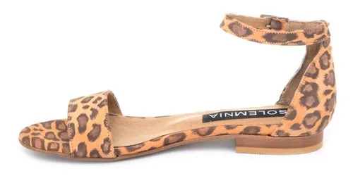 Sandalia De Cuero Chatas Talonera Pulsera Mujer Verano 2021