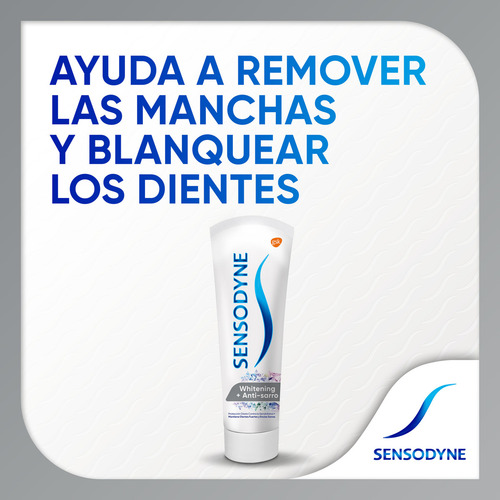 Sensodyne Pasta de Dientes Whitening Anti-Sarro Protección Diária Pasta Dental Para Dientes Sensibles 1 Unidad 113 g