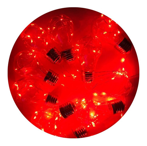 Imagen 2 de 8 de Guirnalda Hilo Alambre Cobre Microled 30 Focos Leds Pilas