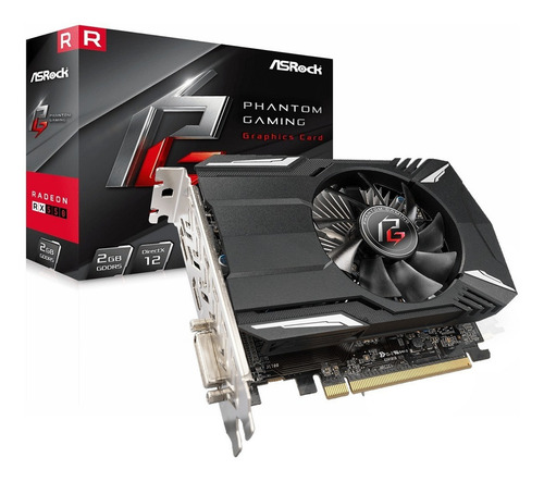 Placa de video AMD ASRock Phantom Gaming Radeon RX 500 Series RX 550 PHANTOM G R RX550 2G 2GB