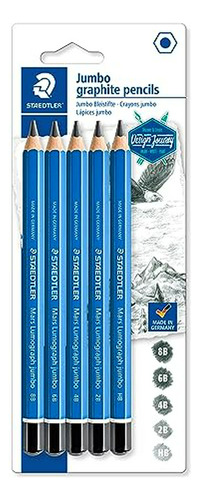 Lápices De Dibujo Staedtler Mars Lumograph Jumbo (set 5)