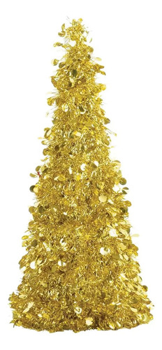 Arbol De Navidad Dorado 25 Cm Plastico Calidad Premium
