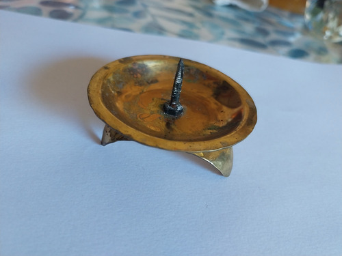 Palmatoria Candelero Pequeño Dorado 5,5 Cm Dorado (Usado)