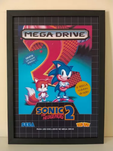 Quadro Sonic 2 O Filme 2022 Tails Pôster C/ Moldura 45x33 A3