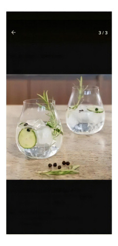 Juego 6 Vasos Riedel Con Cristal De Acabado Fino Optical Gin Color Transparente Cristalino