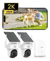 Comprar Cámara De Seguridad Aosu C9C Set Solar inalambricas 2k Con Led Alarma camaras de vigilancia exterior seguridad hogar