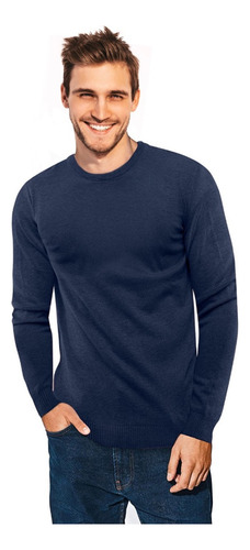 Sweater Pullover Hombre Liso Importado Calidad Liviano Hilo