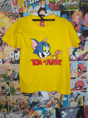 Remera Amarilla Para Niños De Tom & Jerry