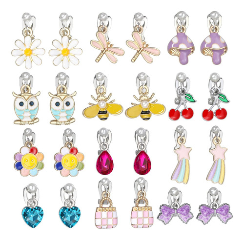 Pinksheep Pendientes Con Clip Para Niñas Pequeñas Joyas Para
