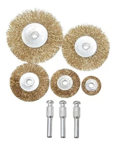 Set Cepillos Bronceados X8 P Taladro Turbineta + Adaptadores