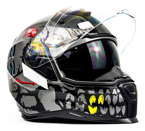 Casco Nexx Sx100 Bigshot gris con visera solar y casco Pinlock, talla 60/L