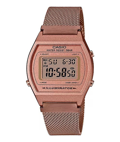 Reloj Casio Original Dama Rosa Metálico B-640mwr-5a Garantía
