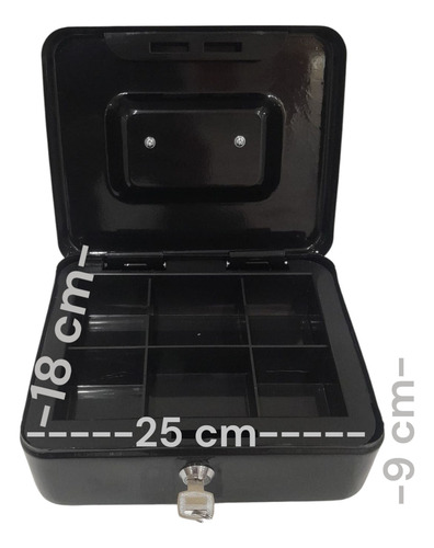 Caja Chica Metálica De Seguridad Con Llaves 25*18*9 Cm