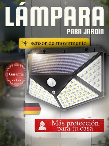 Lámpara Solar Para Jardín 4 Pantallas