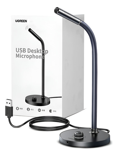 Micrófono De Escritorio Oficina Ugreen Cm564 360° Usb