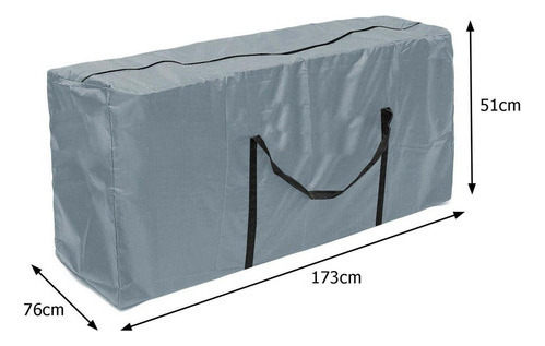 Bolsa De Almacenamiento Gris Con 3 Cremalleras 173 X 76 X 51