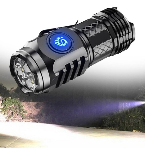 4 Linterna Led Linterna De Mano Antorcha De Camping Linterna