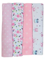 Comprar Mantas Niña Rosado Flores Y Unicornio