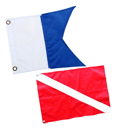 2 Piezas Banderas De Nylon Banderas De Buceo Accesorios
