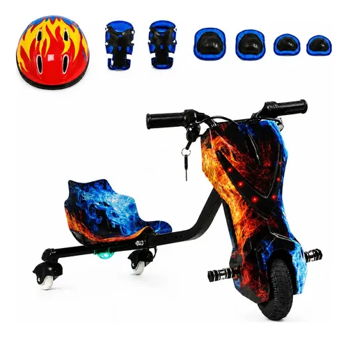 Triciclo Elétrico Drift 250W Carrinho Rolimã Infantil e Adulto co...