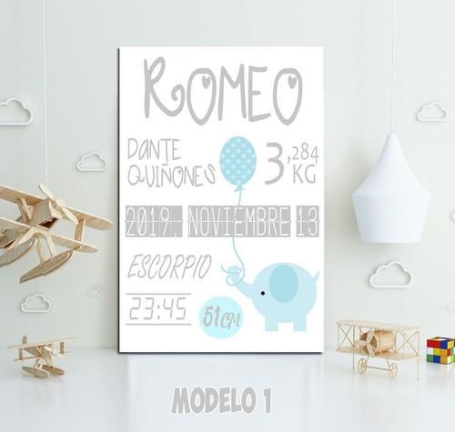 Vinilo Decorativo 20x30cm Personalizado Nacimiento Bebe