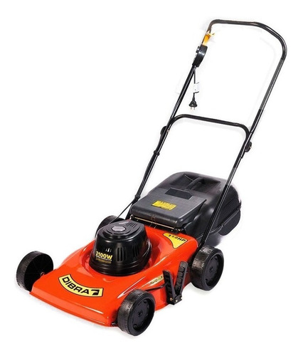 Imagen 1 de 1 de Cortadora de pasto eléctrica Dibra R45GB con bolsa recolectora de 2100W y 220V color naranja/negro