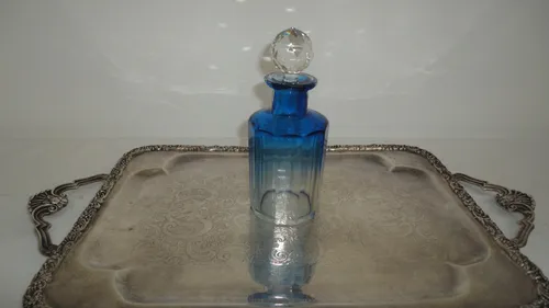 comprar Fino Perfumero En Cristal Europeo Antiguo Tallado Miralo