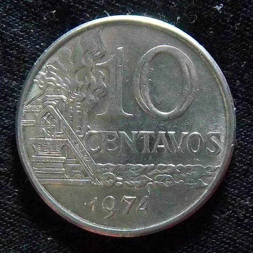 Brasil 10 Centavos 1974 Excelente Km 578.1a