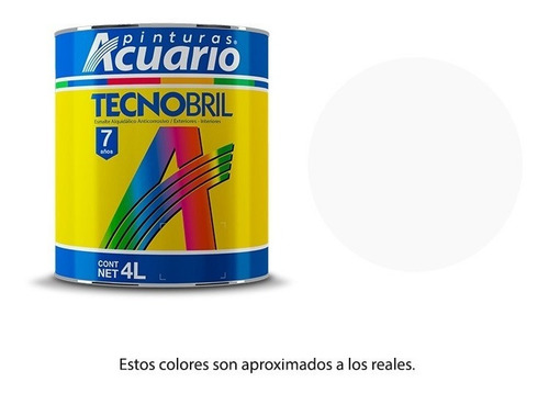 Pintura Esmalte Tecnobril Blanco Mate 4l Acuario Ev22140