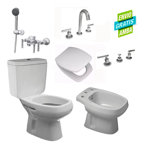 Baño Monaco Roca Inodoro Mochila Bidet Climb Hidromet Cs7058