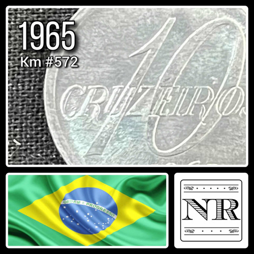 Brasil - 10 Cruzeiros - Año 1965 - Km #572 - Mapa