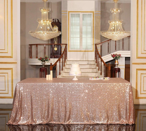 Mantel Rectangular De Lentejuelas, 50''x80''
