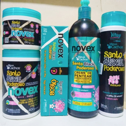 Kit Novex Santo Black Poderoso (5 Productos)