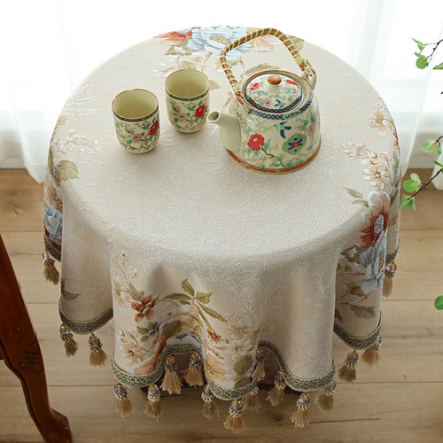 Elegante Funda De Mesa De Comedor Redonda Pequeña Y Grande C