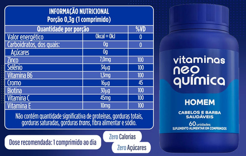 Kit 12x Vitaminas Centrotabs Homem 60 Comp - Neo Quimica