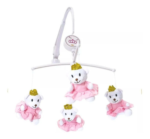 Mobile De Pelúcia Musical Príncipe Rosa Unik Toys