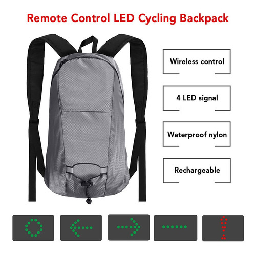 Led Turn Signal Bike Pack 15l Led Backpack With Direction