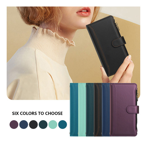 Funda De Piel Tipo Cartera Con Ranura Para Samsung Galaxy A55 A35 A25 A15 A05