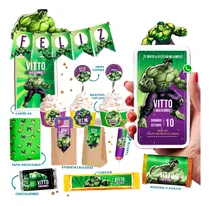Comprar Kit Imprimible Hulk Candy Bar