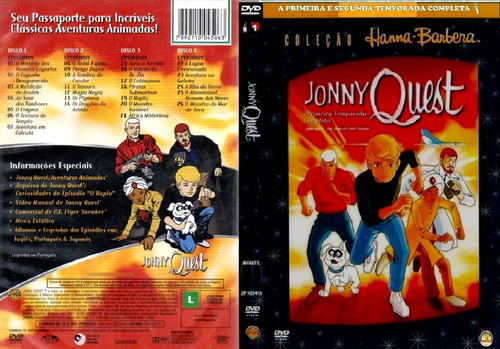 Dvd Coleção Jonny Quest Vol. 1 -clássico Temp. 1e2 (8dvds)