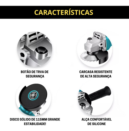 Esmerilhadeira Lixadeira Angular 115mm 880w Hanabi