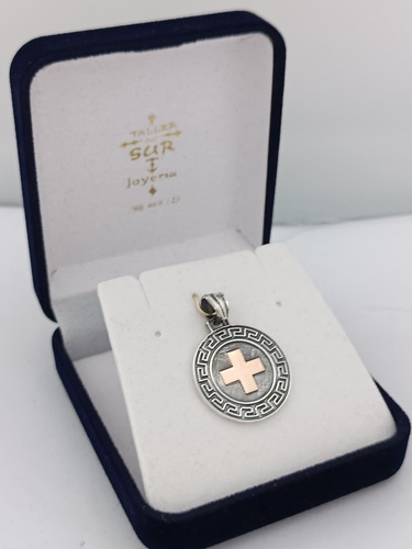 Medalla Profesión-oficio Plata Y Oro Logo De Enfermera-cruz