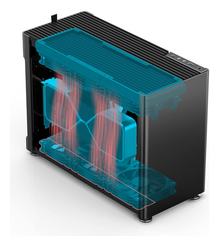Case De Juegos Jonsplus I100 Pro Mini-itx, Aleación Negra, P